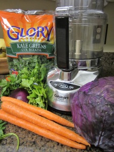 Kale-Cabbage-Carrot Winter Slaw
