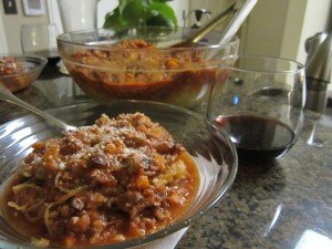 Spaghetti Squash and Turkey Bolognese